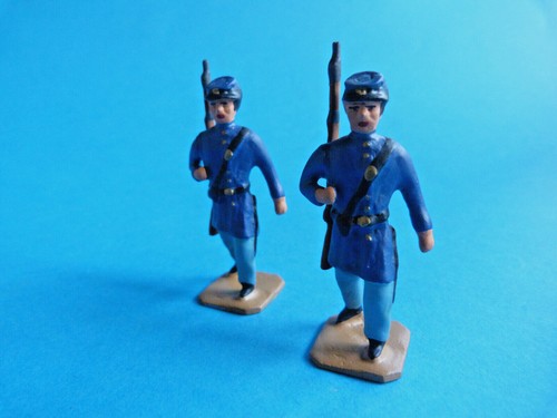 4 Soldats De Plomb ACW Jabouley France 1900 – Infanterie Unioniste éch. 54mm