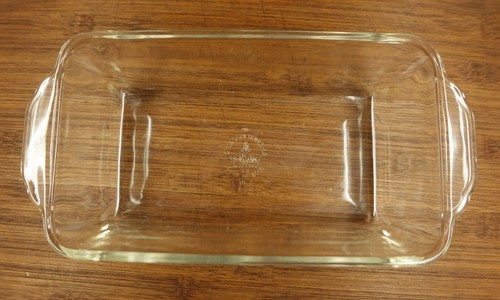 Fire-King 409 1 Quart Clear Glass Loaf Pan - Picture 6 of 8