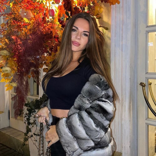 Cappotto donna vera pelliccia di coniglio cincillà rex 2024 supporto colletto giacca calda outwear - Foto 6 di 7