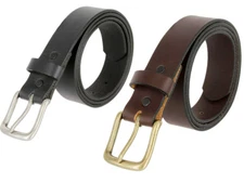 Made In USA Men's Belt Genuine Full Grain Leather Dress Belt 1-1/4" (32mm) Wide