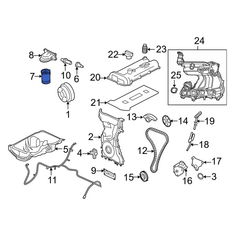 For Ford Mustang 2015-2023 Ford BE8Z6731AB Engine Oil Filter Foto 4 de 4