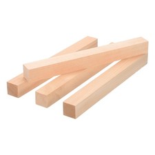 4Pcs Basswood Carving Block, 0.8"x0.8"x8" Square Wooden Dowels Blocks