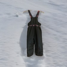 Weatherproof Sz. 4 Kids Zip up Bib Snow Pants-Black/w Trim- Side Pockets-NWOT