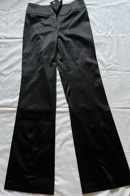 Damen Jeans Zero Gr 36 Schwarz fester Stoff Baumwolle satiniert 