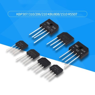 Brückengleichrichter 600V bis 1000V Gleichrichter 2A to 15A KBP307 KBP310 KBP206