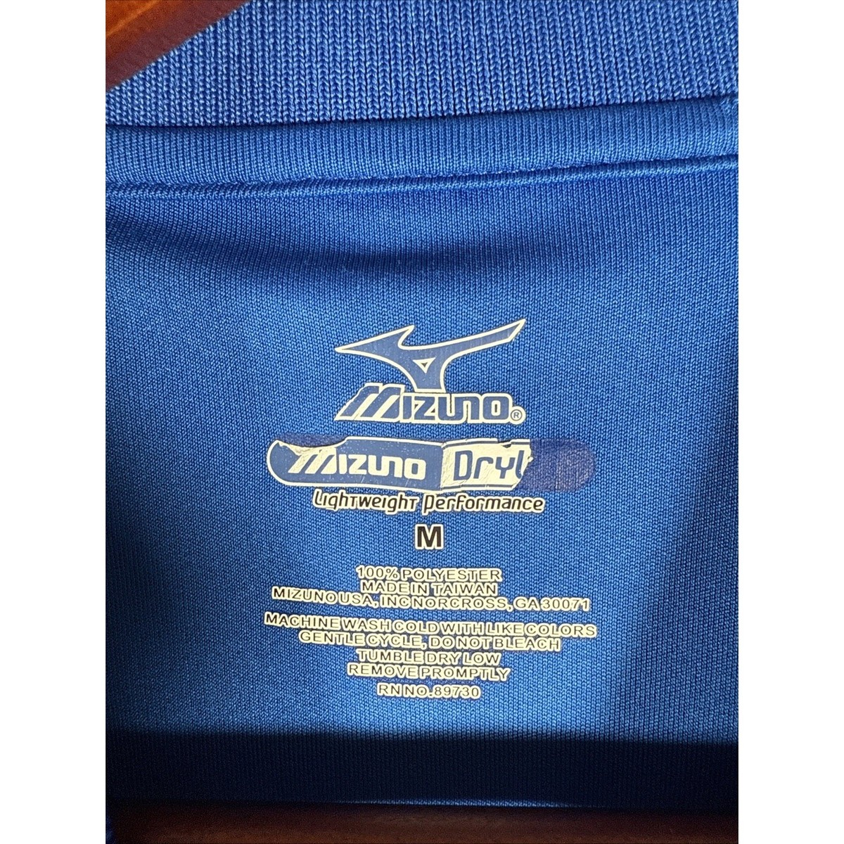 Mizuno Atlanta Braves Polo Shirt Mens Medium Blue Baseball DryLite