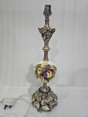 Vintage William Moorcroft Hibiskus Tischlampe 46 cm