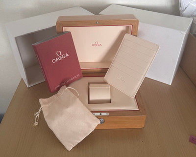 OMEGA RAILMASTER 2019 WATCH BOX INCLUDES INSTRUCTIONS & CARD HOLDER MP767