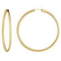 Paar Ohrringe Creolen Rund Schlicht Ohrschmuck Aus 333 Gold Gelbgold 48X2,5Mm
