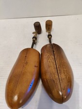 Vintage Freeman Shoe Tree Stretchers Wood  Brass Adjustable Sizes