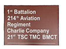 US Army 1st Battalion 214th Aviation Charlie Company Schild Sign Emblem