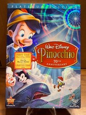 Pinocchio Two-Disc 70th Anniversary Platinum Edition Dvd Sealed