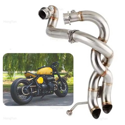 For Triumph Bonneville Bobber 16-25 Bobber 1200 Exhaust Header Link Pipe Slip-On