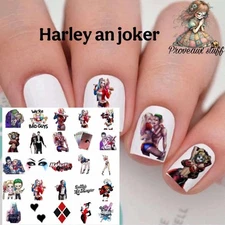 Harley And Joker Waterslide Finger Nail Decals Instructions (set of 50) SS