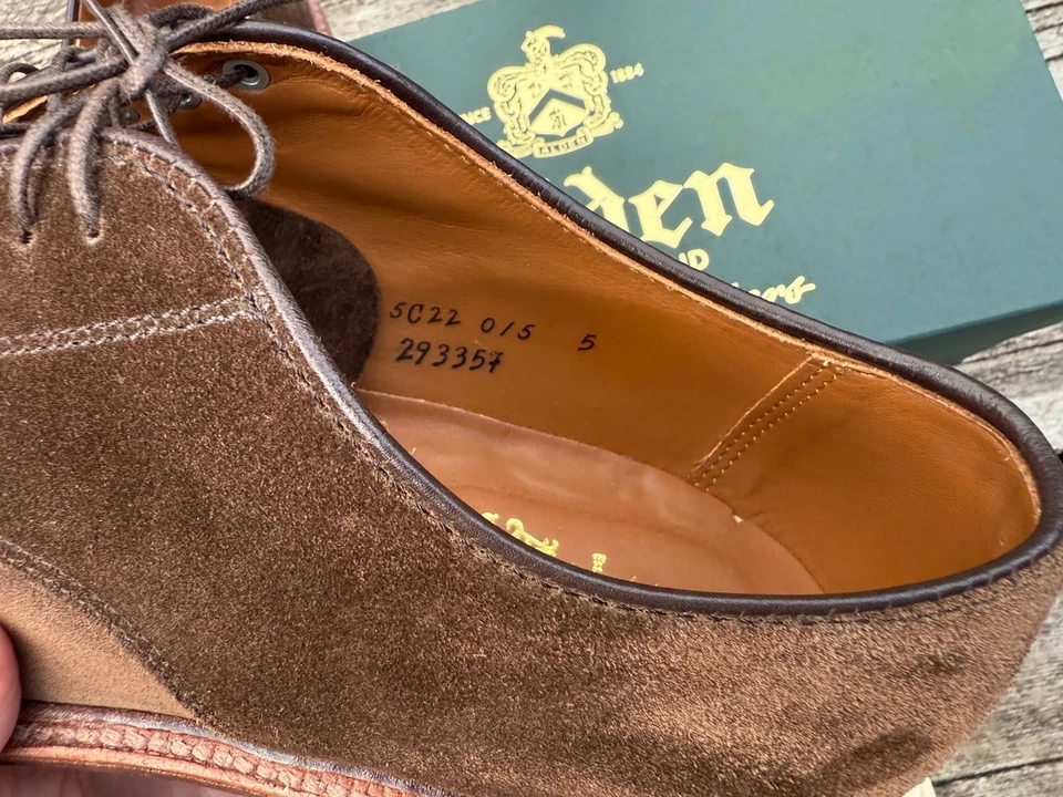 Alden 29335F Dover Shoes 2025 Madison Exclusive Brown Suede 8.5 *Worn Once* Foto 2 de 4