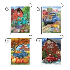 Briarwood Lane Farm Scenes Garden Flag Bundle - Set of 4