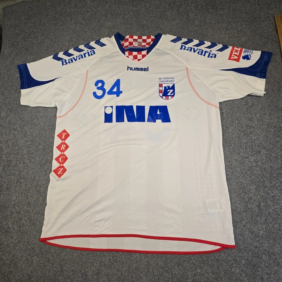 Camiseta RK Zagreb Para Hombres 3XLARGE Balonmano HUMMEL Croacia Osiguranje Talla 3XL Foto 2 de 4