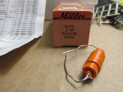 J.W. MILLER # 6175  .8uH RADIO FILAMENT # Lot 115                 Free Shipping