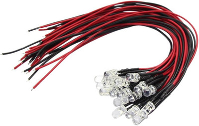 20Pcs Pre Wired 5Mm Warm White Led Lamp Light Set 12V ~ 18V for Train Layout