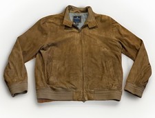 Brooks Brothers Suede Leather Bomber Jacket Field Coat XL USN MA-2
