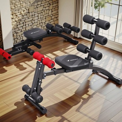 Adjustable Ab Trainer Machine Sit Up Bench Home Gym Workout Chair