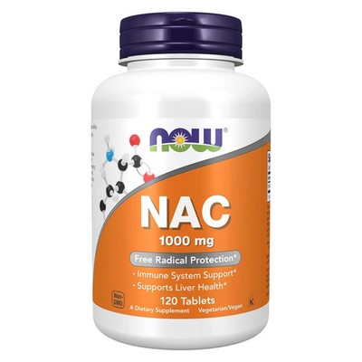 NOW FOODS NAC 1000 mg 120 Vegan Tablets Exp: 08/2027