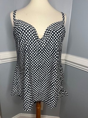 Lane Bryant, Size 18, Black&White Pocka Dot One Piece Swim Suit