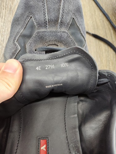 Herren PRADA Monte Carlo Schnürschuhe Turnschuhe Grau & Marine Wildleder - 10,5 US - 10 1/2 US - Bild 16 von 22