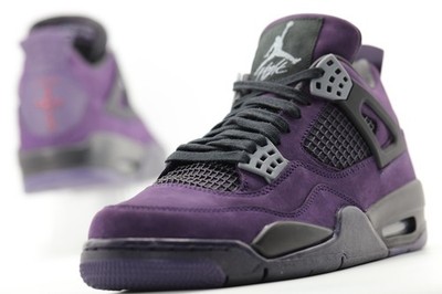 Nike Air Jordan IV TRAVIS SCOTT rare PURPLE HEEL TAB sz 8 DS og all SAMPLE  | eBay