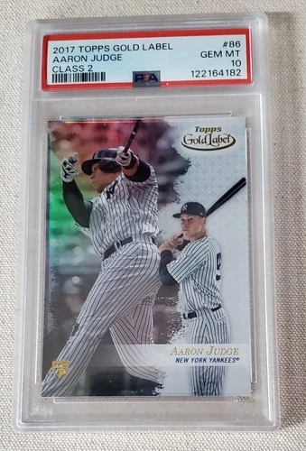 AARON JUDGE 2017 TOPPS GOLD LABEL #86 CLASS 2 RC PSA 10 GEM MINT NY YANKEES ⚾️🔥