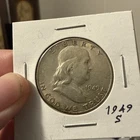 1949-S   Franklin Half Dollar Silver 50C San Francisco Mint VF+ Rare