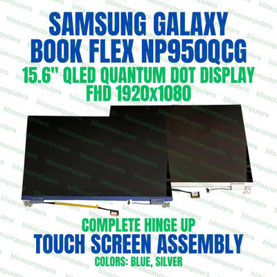 15.6'' LCD Screen Touch Full top Assembly Samsung NP950QCG-K01US 1920x1080 Blue