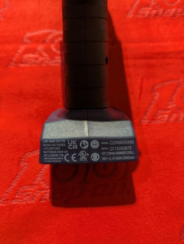 Snap On BRAND NEW CDR9050MB 18V 1/2" Metallic Blue ๐ Cordless Hammer Drill Tool - Picture 2 of 6