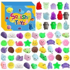 200 Pcs Mochi Squishy Toy, Kawaii Squishies Bulk Party Favors for Kids 4-8 8-...