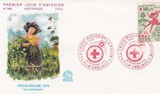 FRANCE 1975 FDC CROIX ROUGE YT 1860