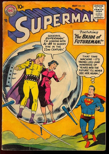 Superman #121 Unrestored Early Silver Age Superhero Vintage DC Comic 1958 GD+