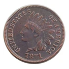 Nice 1871 Indian Head Penny Extremely Fine ---As shown in the figure