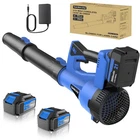 Cordless Leaf Blower 21V 500CFM 150MPH, 2 Batteries, 6 Speed Modes, Lightweight