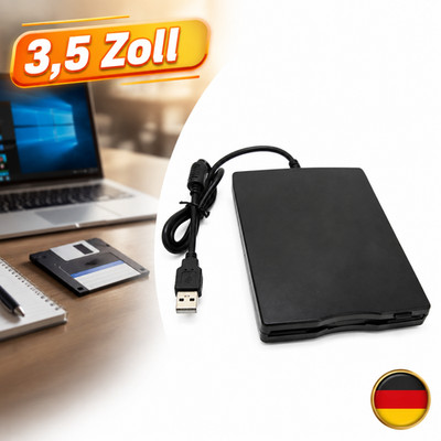 USB FDD Diskettenlaufwerk 1.44MB extern 3,5 Zoll Floppy Disk Drive für Windows