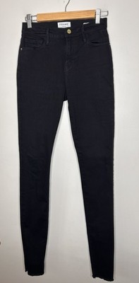 Frame Forever Karlie Mid Rise Jeans Black Women's Size 26