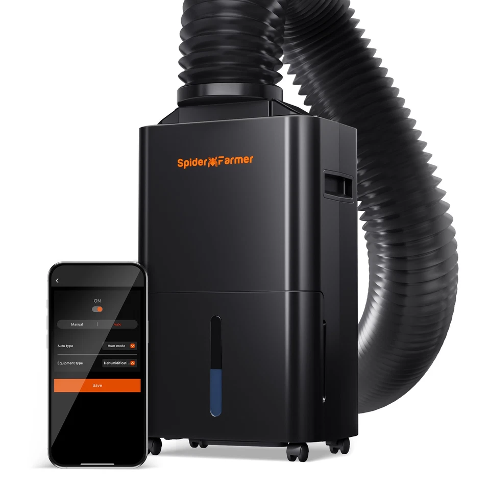 2025 New Spider Farmer 32 Pint Dehumidifier – Smart Control with RJ12 Cable