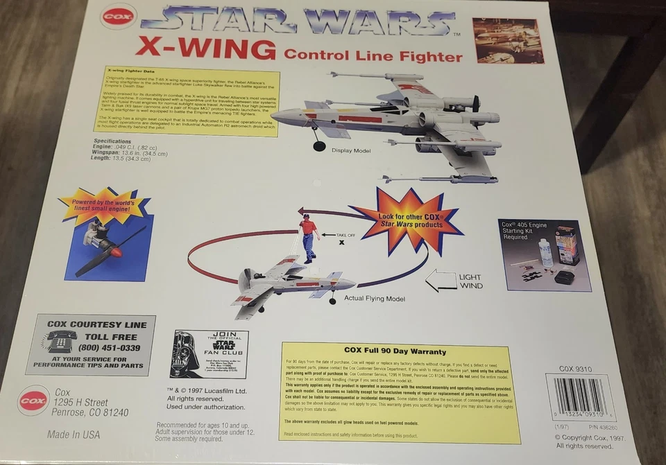 COX STAR WARS HANDHELD CONTROL LINE FIGHTERS, ALL BRAND NEW, SEE DESCRIPTION - Image 2 of 4