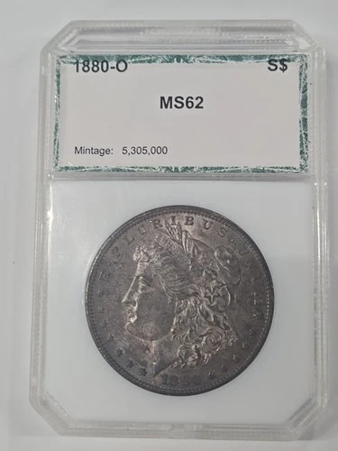1880-O  PCI MS 62(See Pics) Nicely Toned Morgan Silver Dollar  #1526