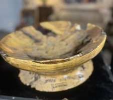 Hand Turned Wood Bowl Artisan Signed And Numbered