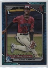 2024 Bowman Chrome Prospects Blue Reptilian Refractor 128/150 Adriel Radney 7c7