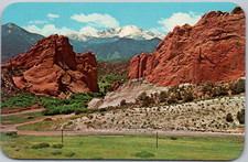 Pikes Peak Region Colorado Gate Way To The Garden Of Gods Vintage PC Postcard