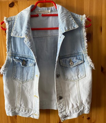 Vera & Lucy - Jeans-Weste Gr. S - Farbverlauf - ärmellos - ANSEHEN - TOLL !!!