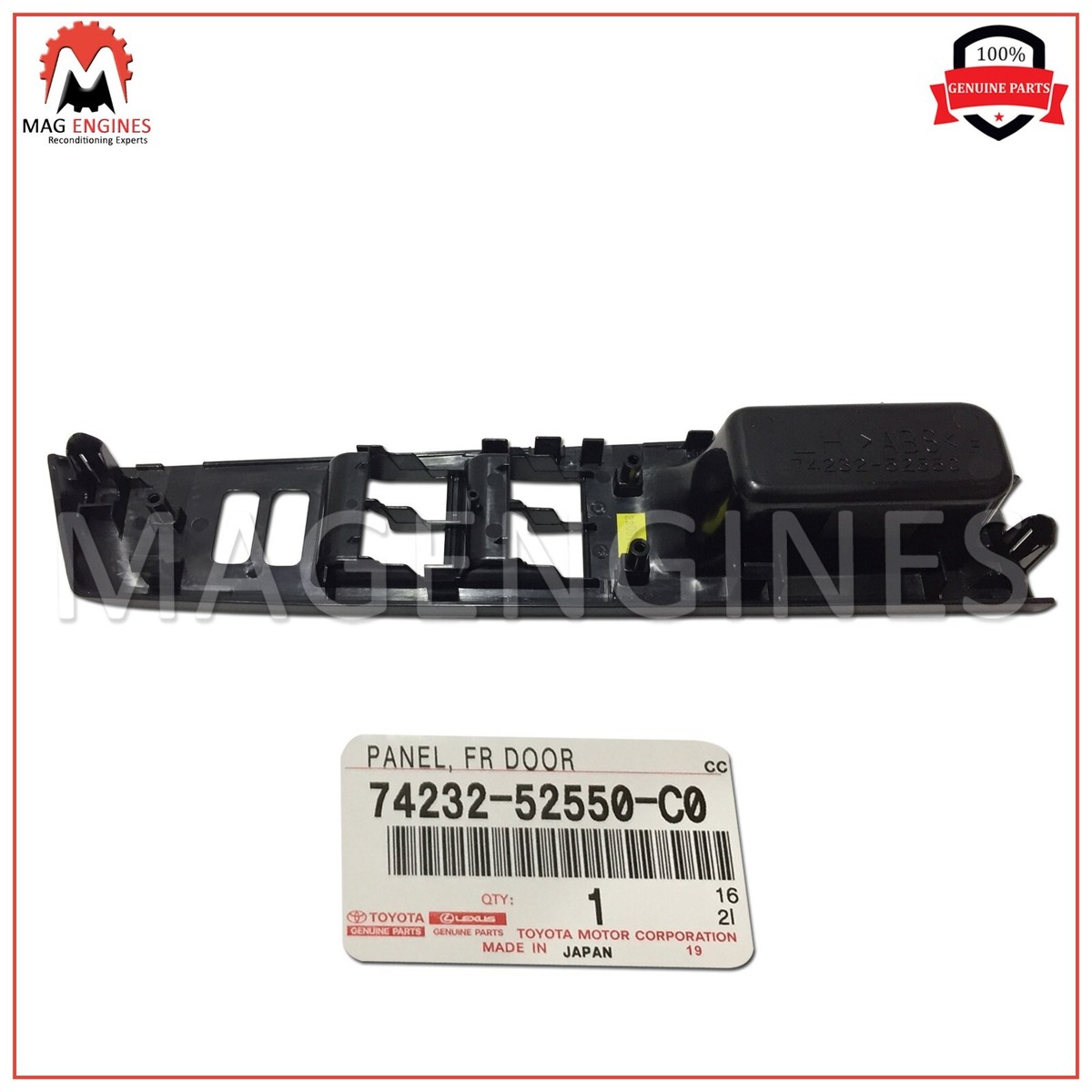 74232-52550-C0 GENUINE OEM PANEL, FRONT ARMREST BASE, UPPER LH FOR