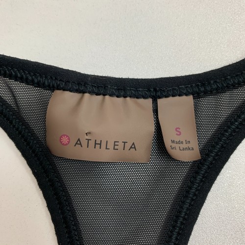 Athleta Tank Top Womens S Small Black Racerback Mesh Yoga Inversion Fitted Yoga - Picture 9 of 14