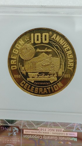 1959 Salem State Capitol Oregon So Called Dollar NGC MS66 HK 562 *1186* - Picture 2 of 4